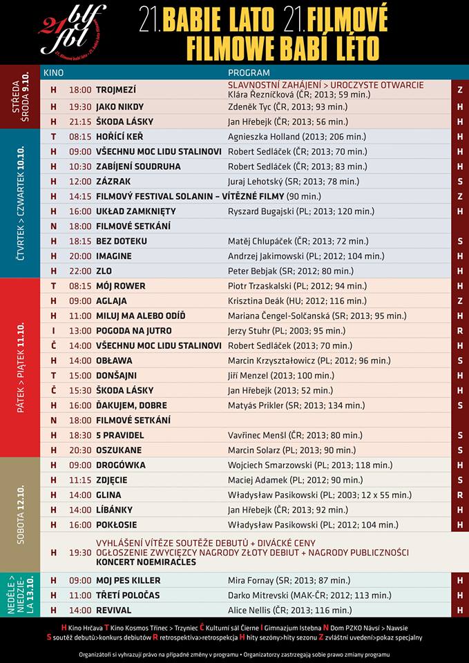 Program Babie Lato Filmowe 2013